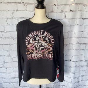Rock and Roll Denim, Long Sleeve, Short Silhouette, Graphic Tee